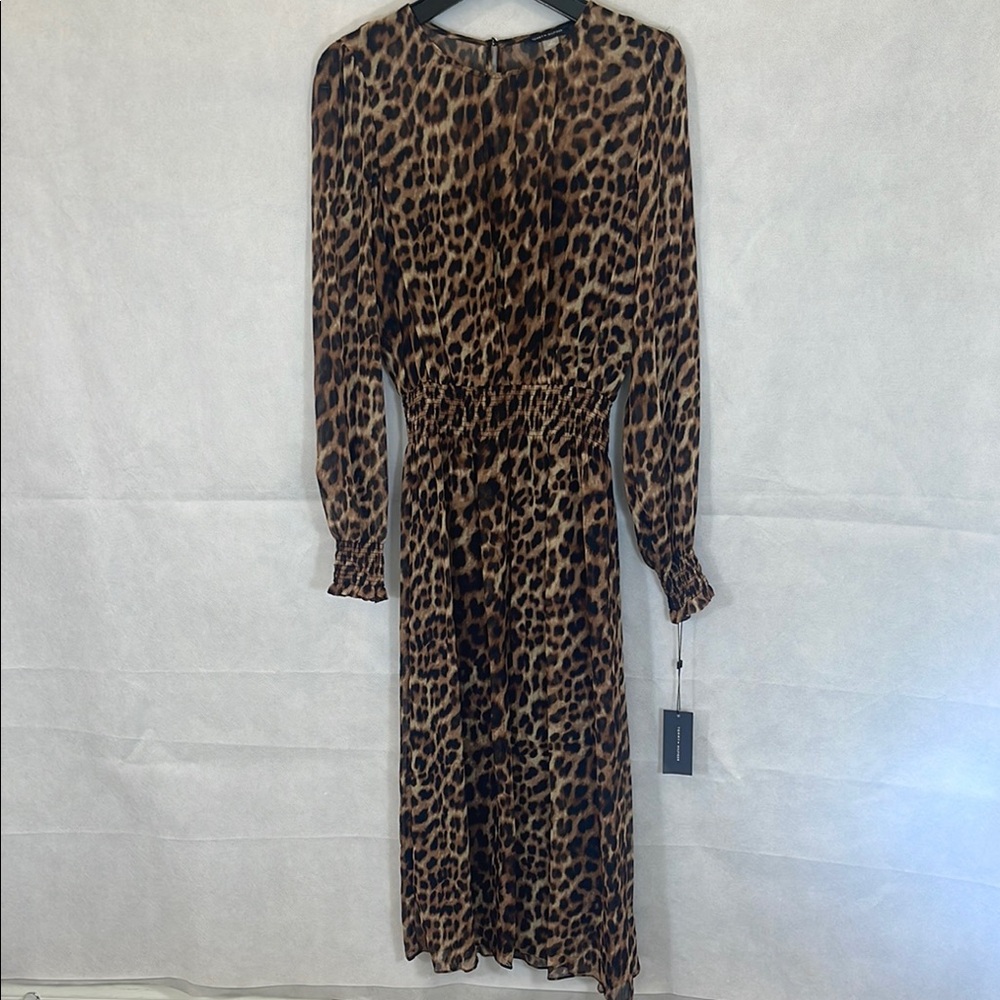 Leopard Print Long Sleeve Dress - Picture 3 of 14